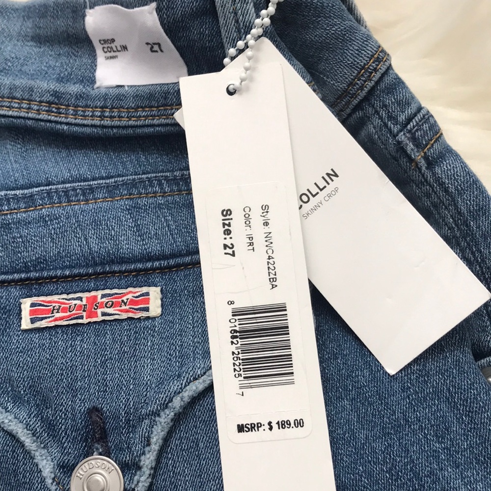 NWT HUDSON Collin Crop Mid Rise Jeans - Picture 6 of 8